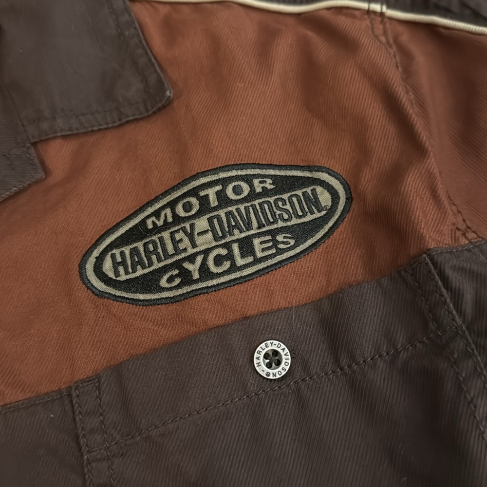 Harley Davidson Motor Cycles Garage Shop Short Sleeve 100% Cotton Shirt View 3